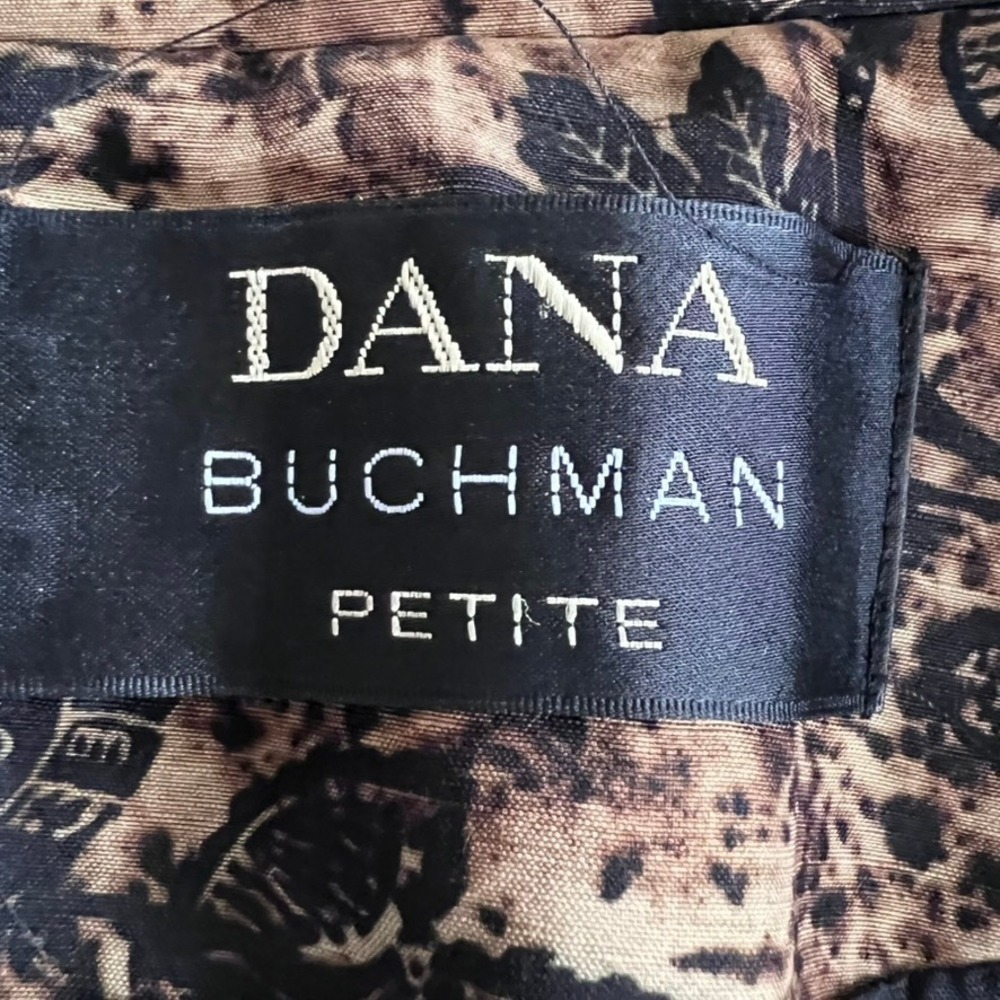 Dana Buchman Petite Women's‎ Blazer Jacket Floral Print Linen Blend - Picture 4 of 14